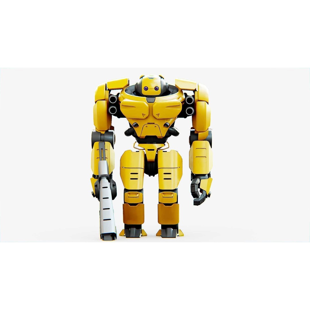 Doom Fighter V-4 3D Model – Rigged Sci-Fi Character for Unity & Unreal - View 22