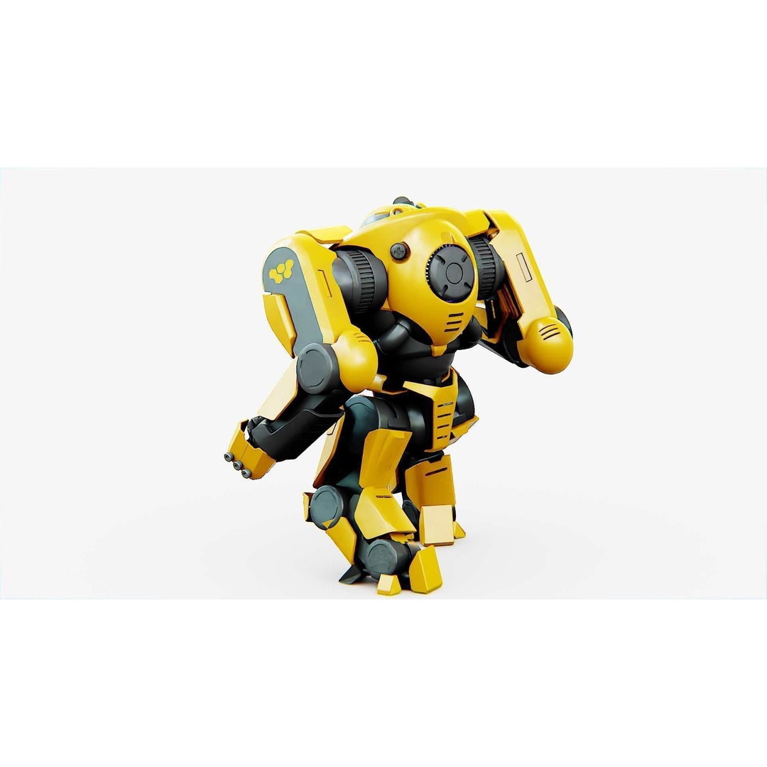 Doom Fighter V-4 3D Model – Rigged Sci-Fi Character for Unity & Unreal - View 26