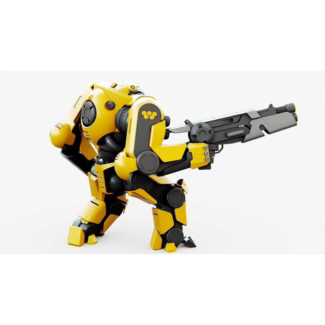 Doom Fighter V-4 3D Model – Rigged Sci-Fi Character for Unity & Unreal - View 27