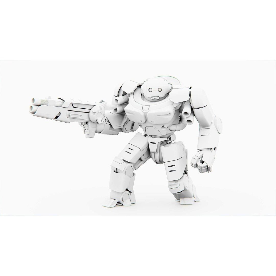 Doom Fighter V-4 3D Model – Rigged Sci-Fi Character for Unity & Unreal - View 32