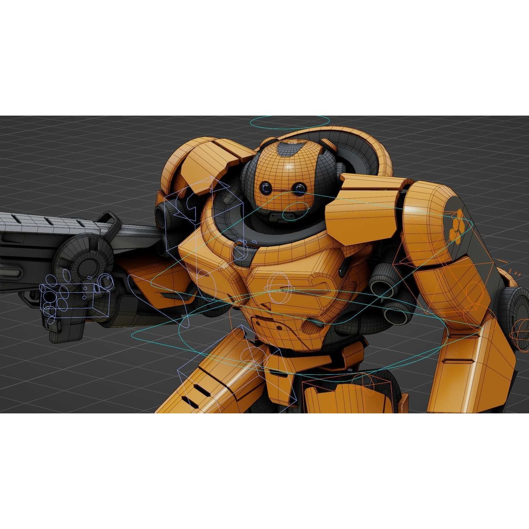 Doom Fighter V-4 3D Model – Rigged Sci-Fi Character for Unity & Unreal - View 38
