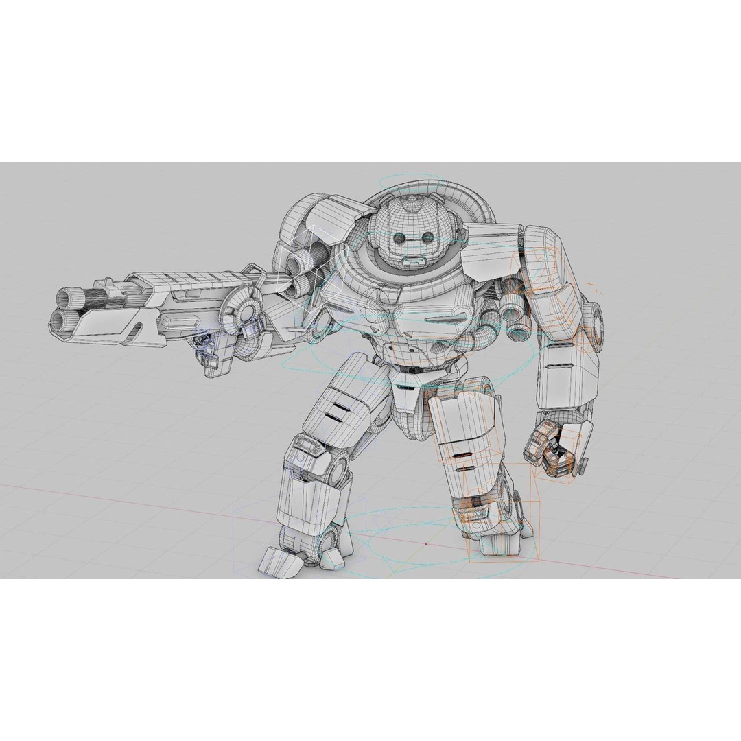 Doom Fighter V-4 3D Model – Rigged Sci-Fi Character for Unity & Unreal - View 39