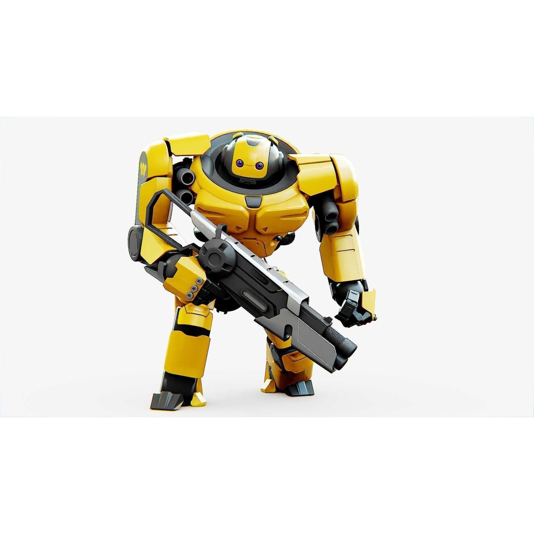 Doom Fighter V-4 3D Model – Rigged Sci-Fi Character for Unity & Unreal - View 4