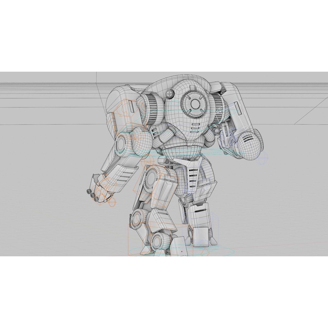 Doom Fighter V-4 3D Model – Rigged Sci-Fi Character for Unity & Unreal - View 40