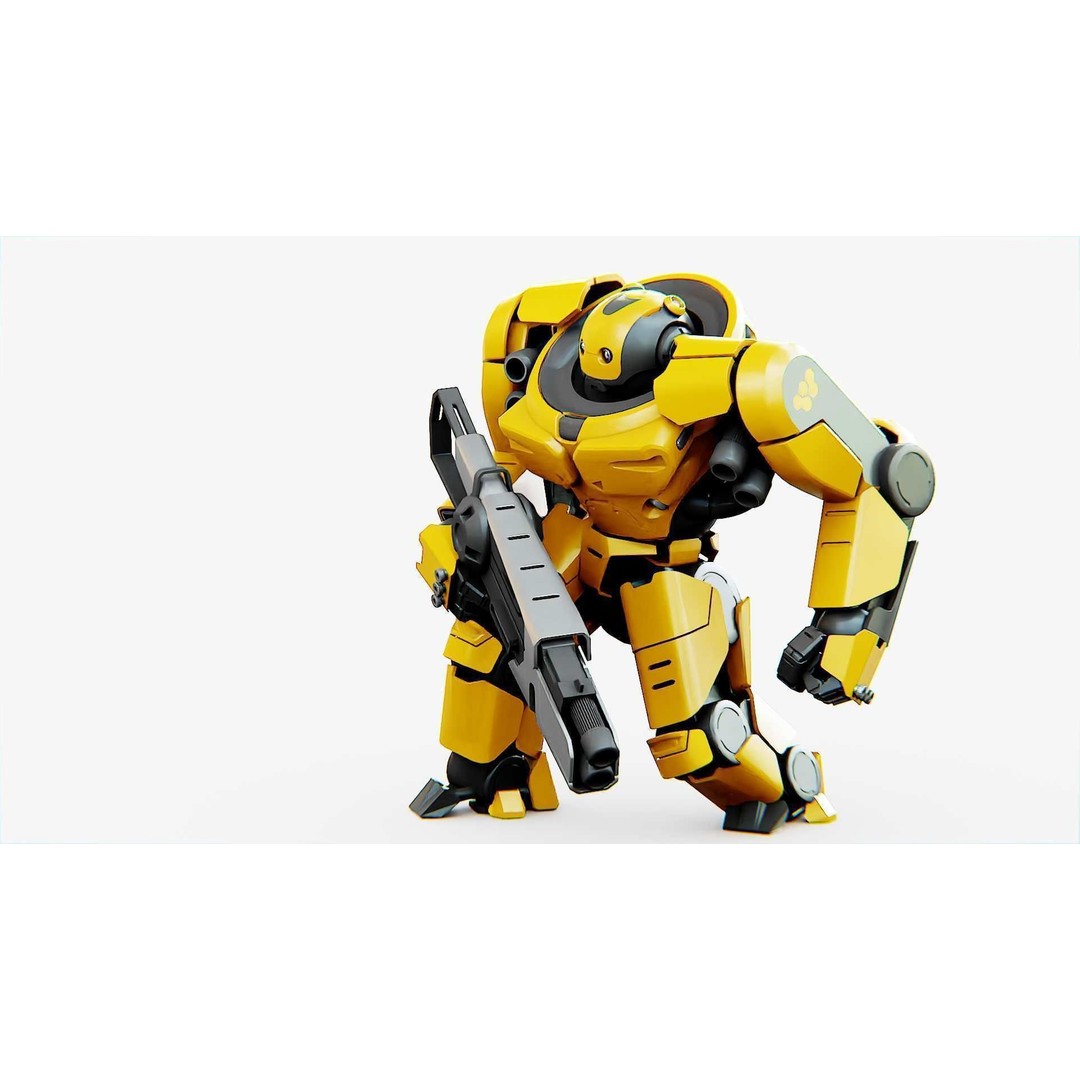 Doom Fighter V-4 3D Model – Rigged Sci-Fi Character for Unity & Unreal - View 7
