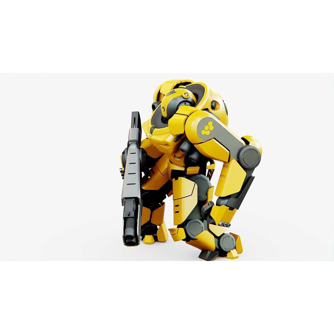 Doom Fighter V-4 3D Model – Rigged Sci-Fi Character for Unity & Unreal - View 8