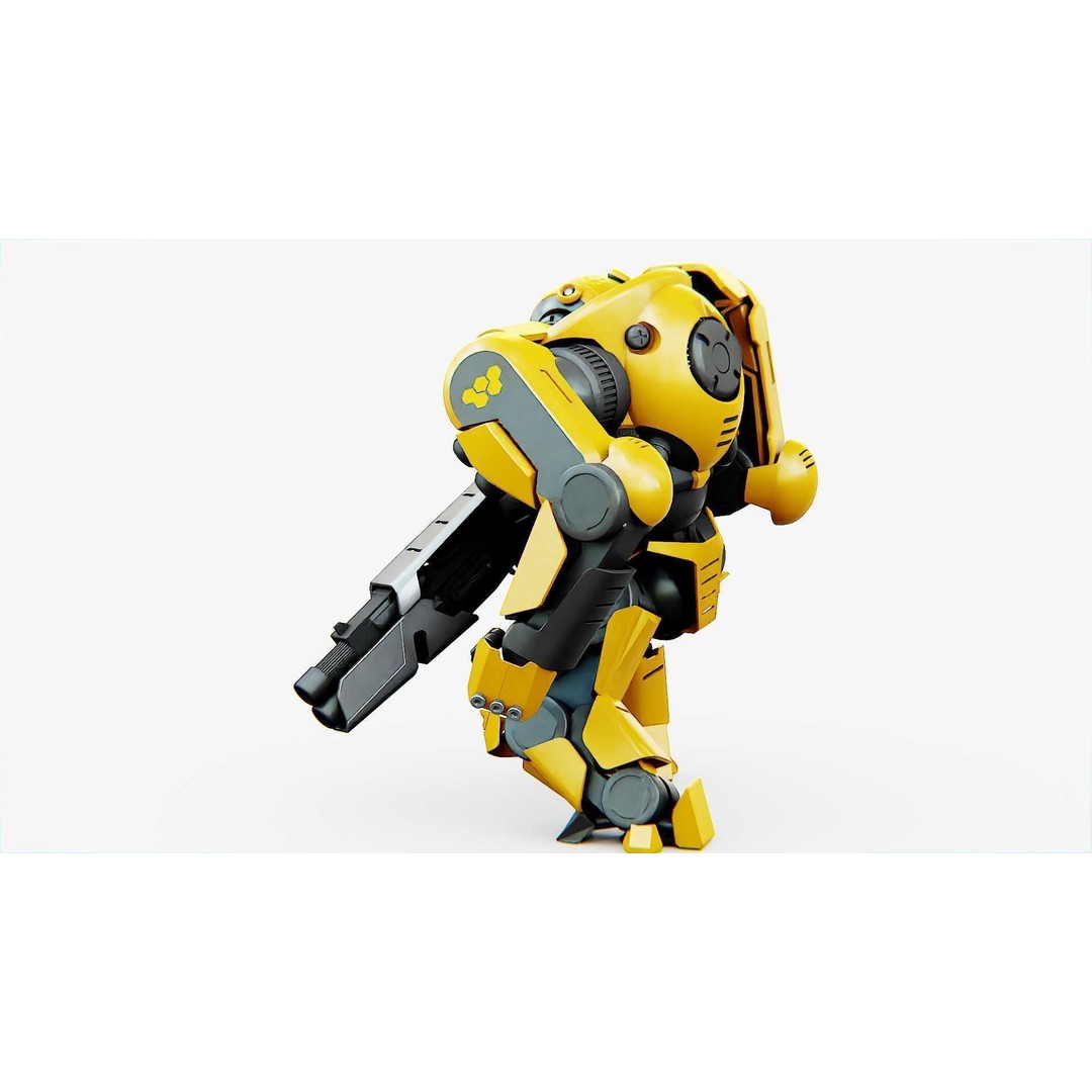 Doom Fighter V-4 3D Model – Rigged Sci-Fi Character for Unity & Unreal - View 9