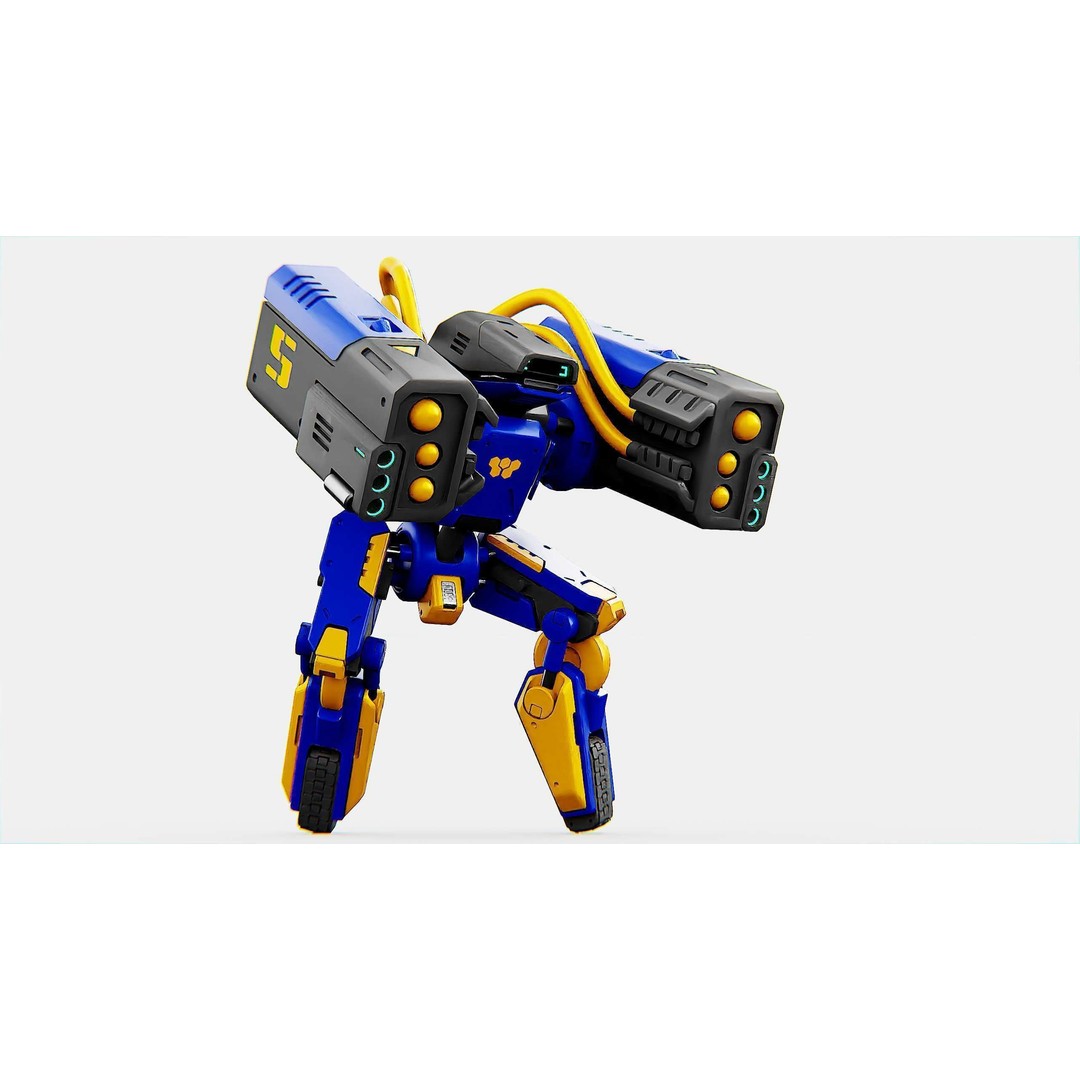 Military Bot B-450 3D Model – Rigged Sci-Fi Character for Unity & Unreal - View 18