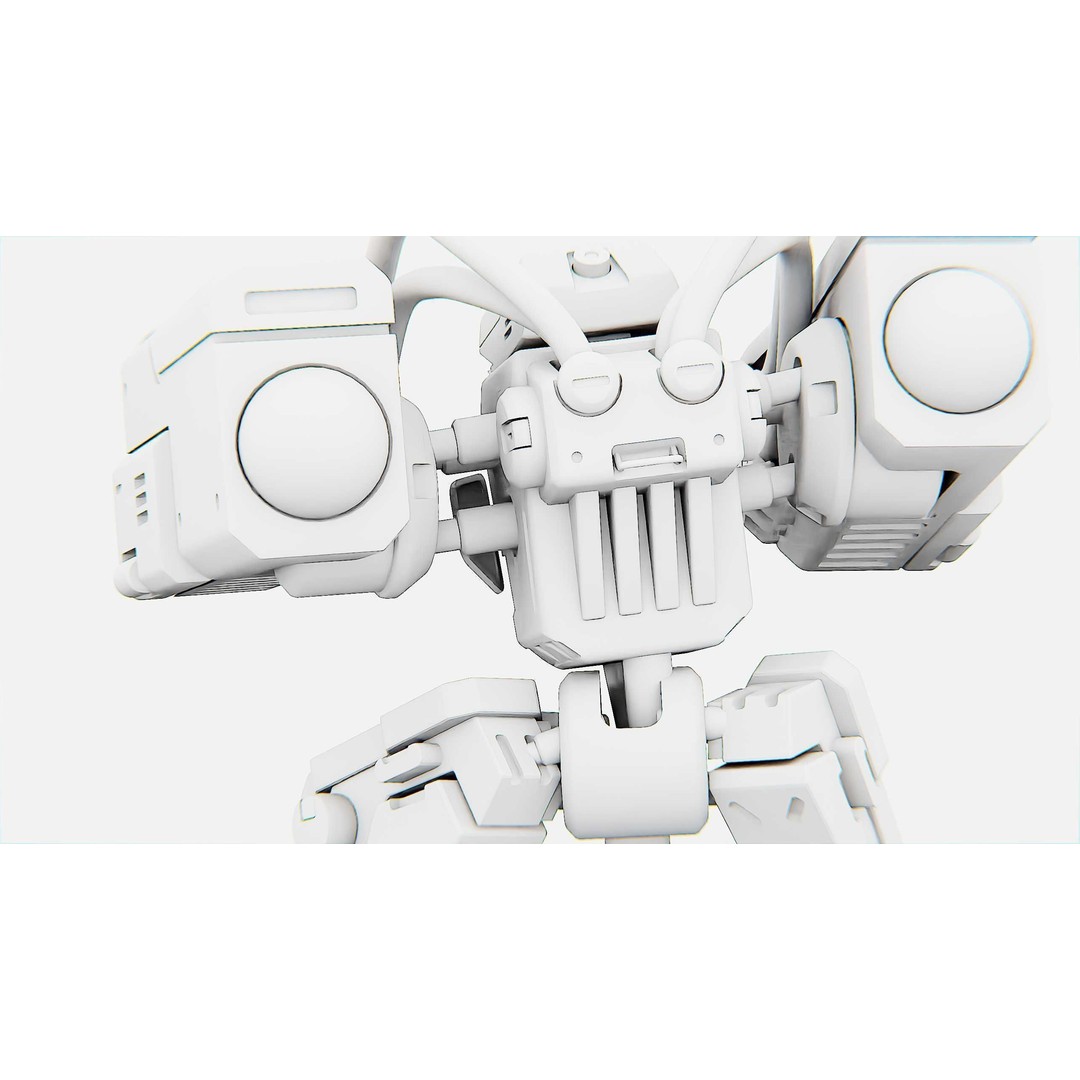 Military Bot B-450 3D Model – Rigged Sci-Fi Character for Unity & Unreal - View 34