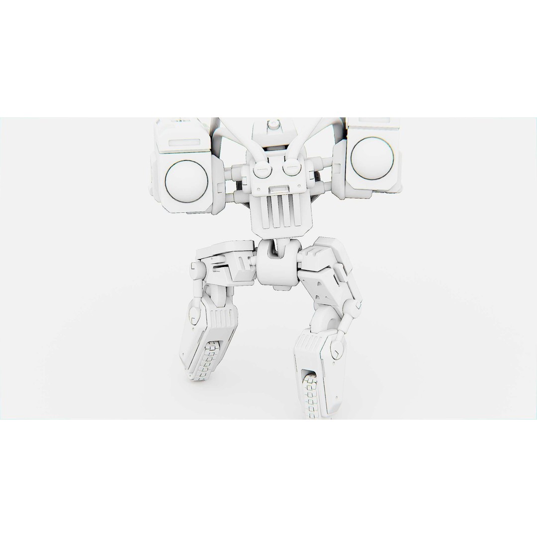 Military Bot B-450 3D Model – Rigged Sci-Fi Character for Unity & Unreal - View 37