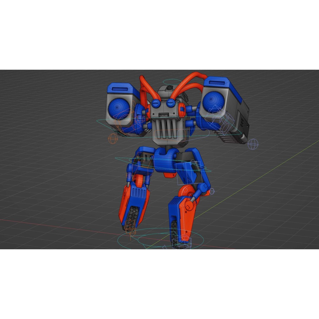 Military Bot B-450 3D Model – Rigged Sci-Fi Character for Unity & Unreal - View 39