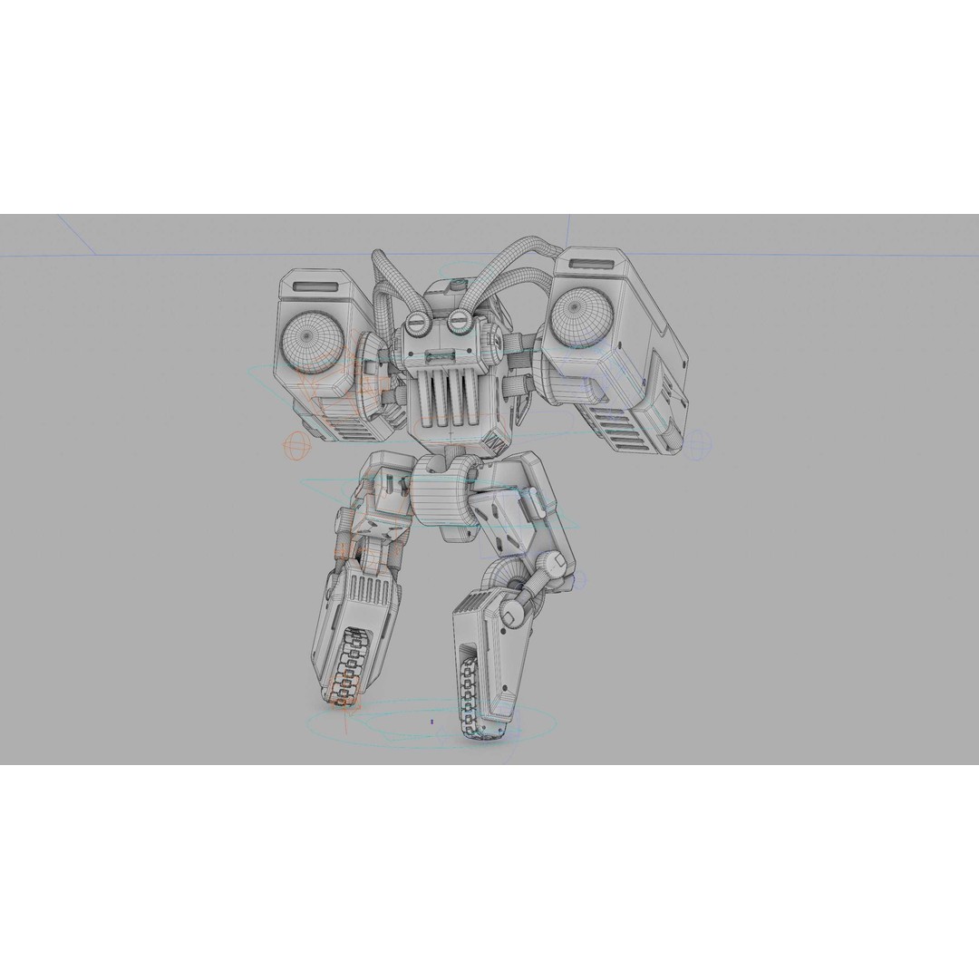 Military Bot B-450 3D Model – Rigged Sci-Fi Character for Unity & Unreal - View 42