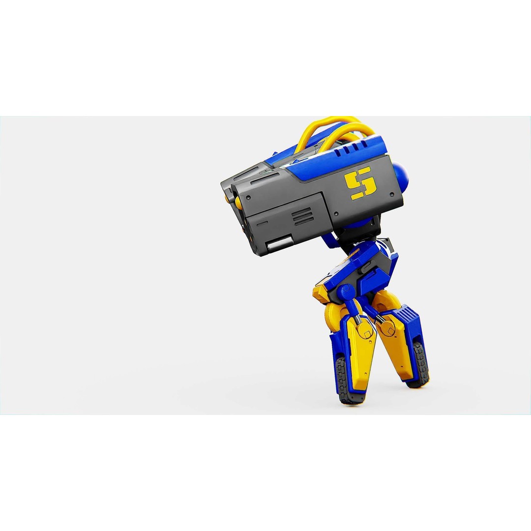 Military Bot B-450 3D Model – Rigged Sci-Fi Character for Unity & Unreal - View 6