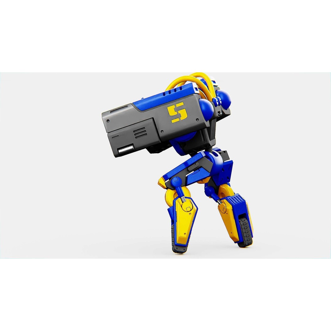 Military Bot B-450 3D Model – Rigged Sci-Fi Character for Unity & Unreal - View 7