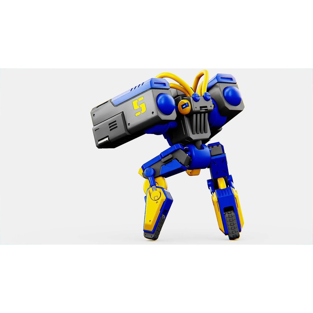Military Bot B-450 3D Model – Rigged Sci-Fi Character for Unity & Unreal - View 9