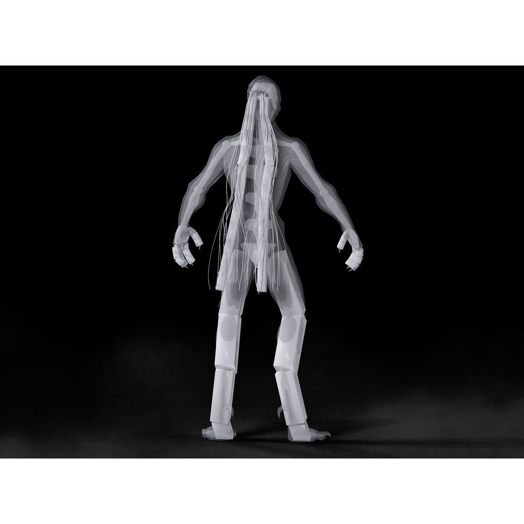 Alien Circulatory System 3D Model – Low Poly Rigged Character, FBX, OBJ