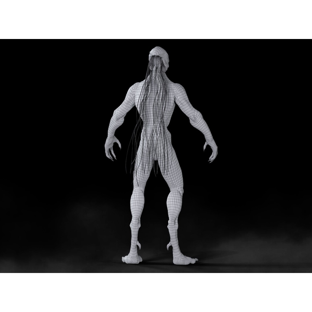 Alien Circulatory System 3D Model – Low Poly Rigged Character, FBX, OBJ - View 10