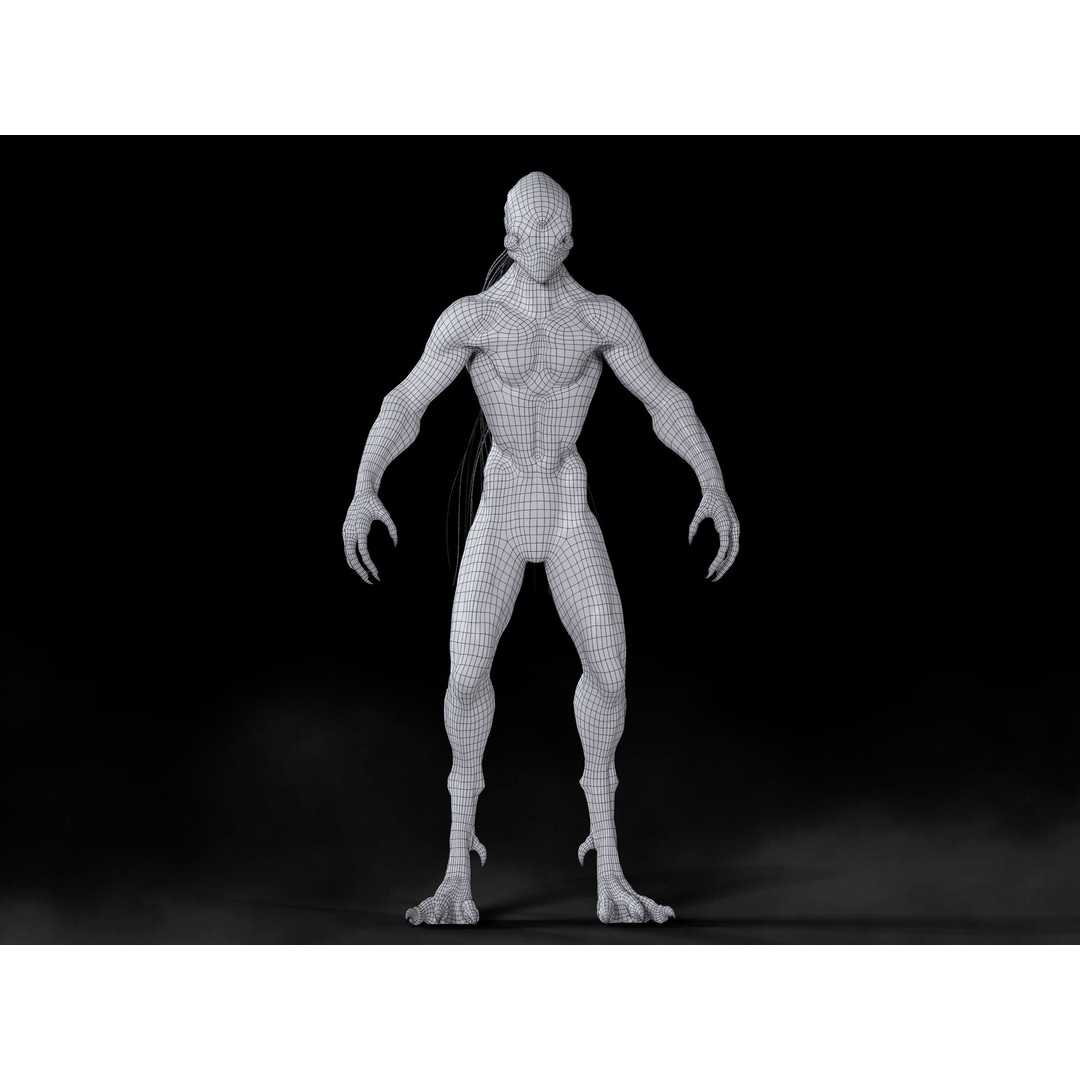 Alien Circulatory System 3D Model – Low Poly Rigged Character, FBX, OBJ - View 11
