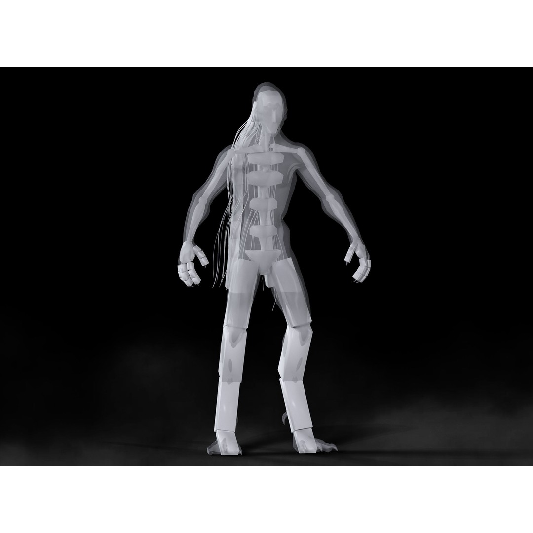 Alien Circulatory System 3D Model – Low Poly Rigged Character, FBX, OBJ - View 12