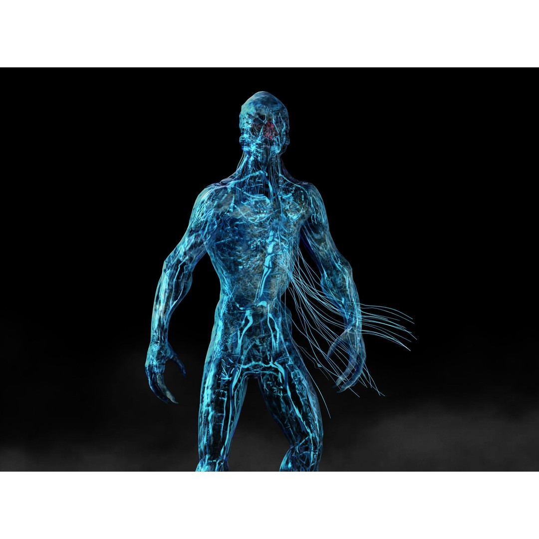 Alien Circulatory System 3D Model – Low Poly Rigged Character, FBX, OBJ - View 3