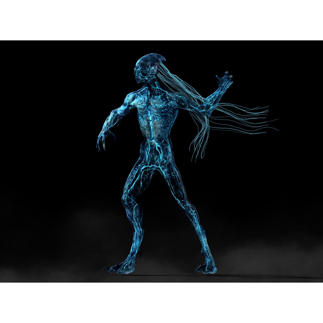 Alien Circulatory System 3D Model – Low Poly Rigged Character, FBX, OBJ - View 4