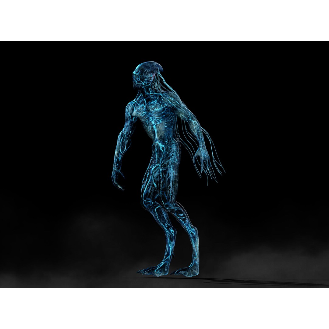 Alien Circulatory System 3D Model – Low Poly Rigged Character, FBX, OBJ - View 5