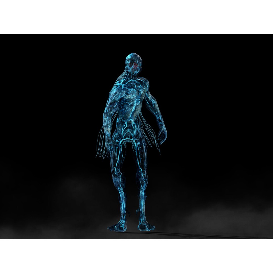 Alien Circulatory System 3D Model – Low Poly Rigged Character, FBX, OBJ - View 7