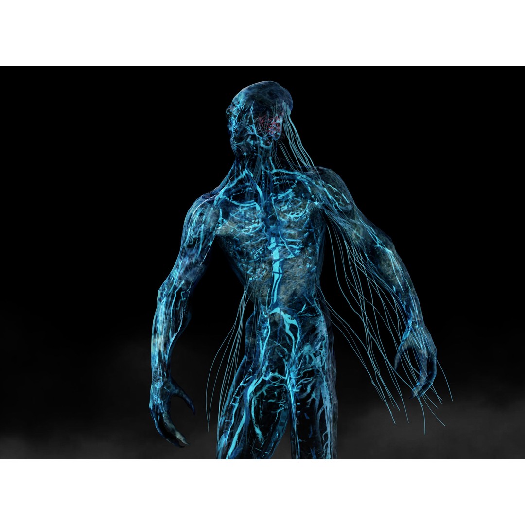 Alien Circulatory System 3D Model – Low Poly Rigged Character, FBX, OBJ - View 8