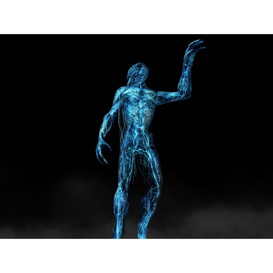 Alien Circulatory System 3D Model – Low Poly Rigged Character, FBX, OBJ - View 9