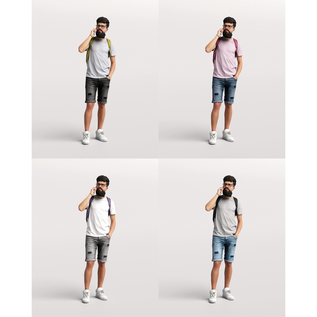 Humano Standing Man 3D Model – Realistic Character with PBR Textures