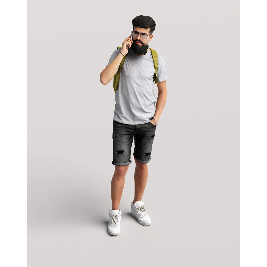 Humano Standing Man 3D Model – Realistic Character with PBR Textures - View 10