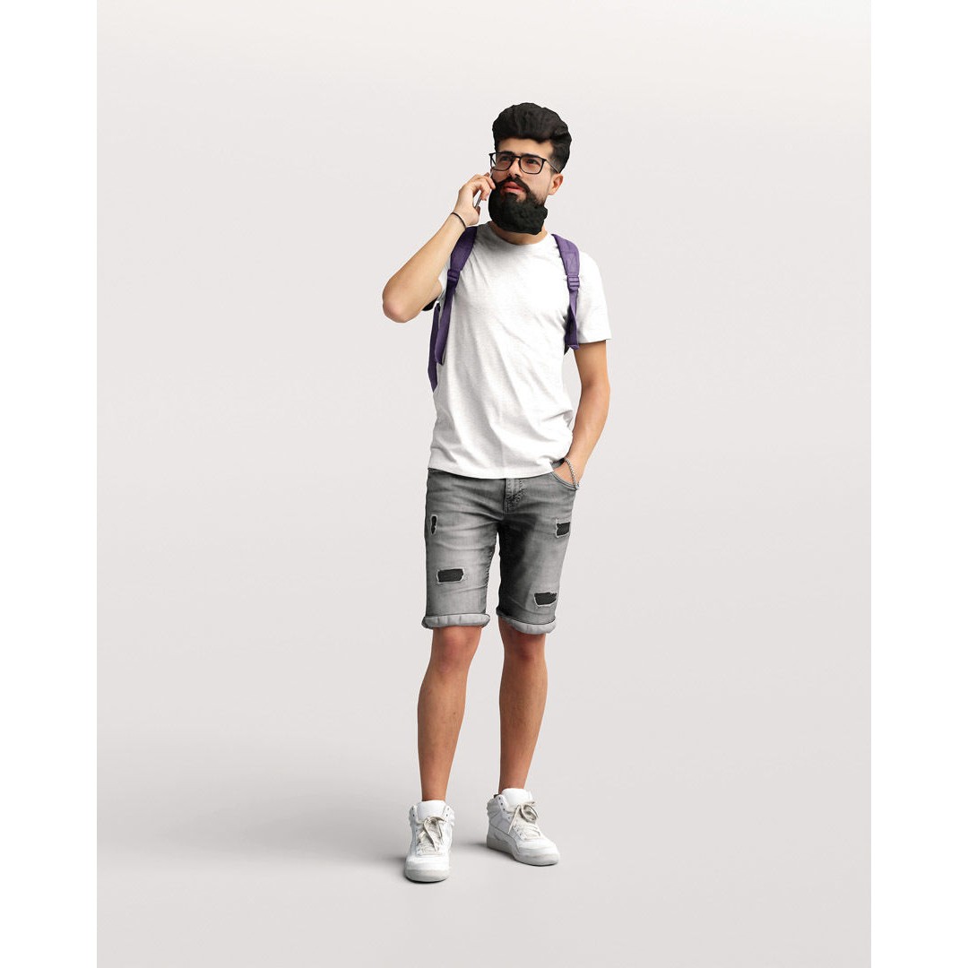 Humano Standing Man 3D Model – Realistic Character with PBR Textures - View 12