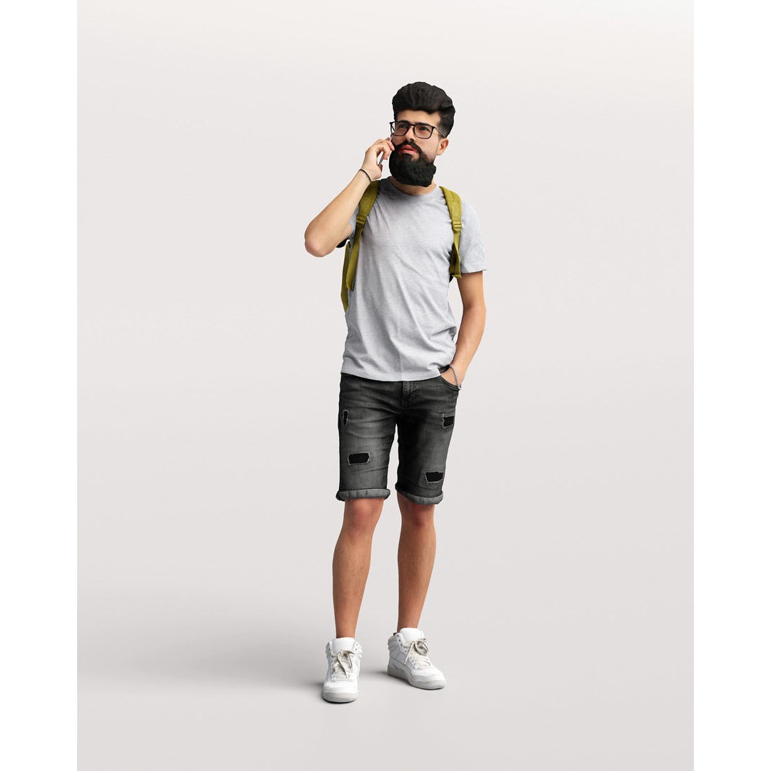 Humano Standing Man 3D Model – Realistic Character with PBR Textures - View 3