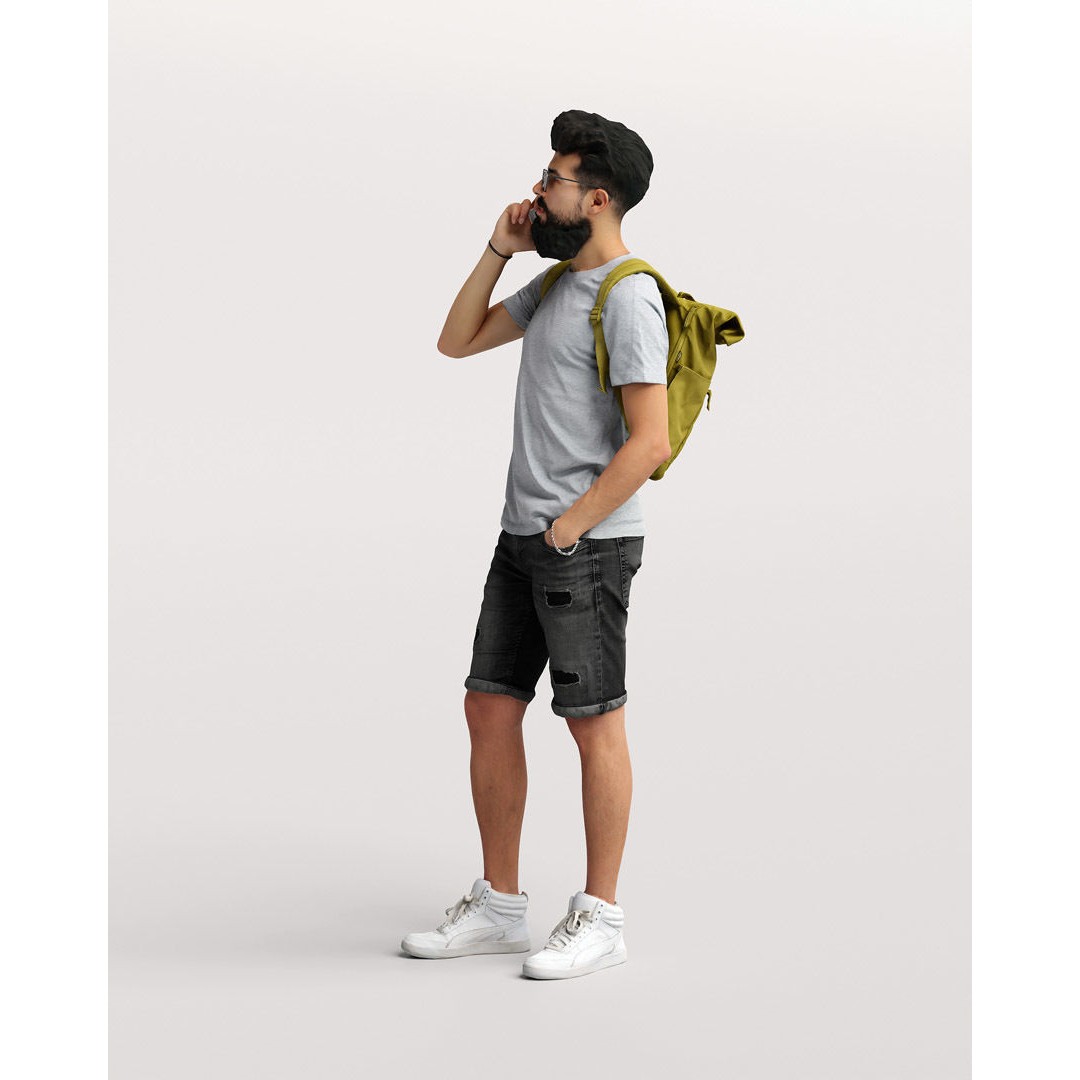 Humano Standing Man 3D Model – Realistic Character with PBR Textures - View 7
