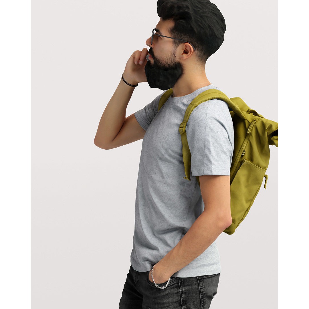 Humano Standing Man 3D Model – Realistic Character with PBR Textures - View 9