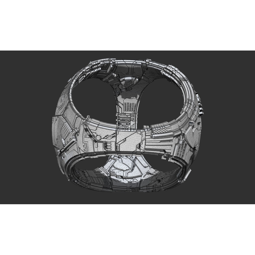 Spaceship 3D Model – Sci-Fi Style Game Asset, FBX, PBR