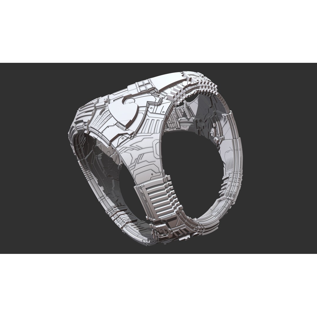 Spaceship 3D Model – Sci-Fi Style Game Asset, FBX, PBR - View 13