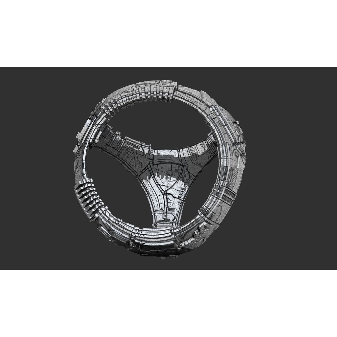 Spaceship 3D Model – Sci-Fi Style Game Asset, FBX, PBR - View 17