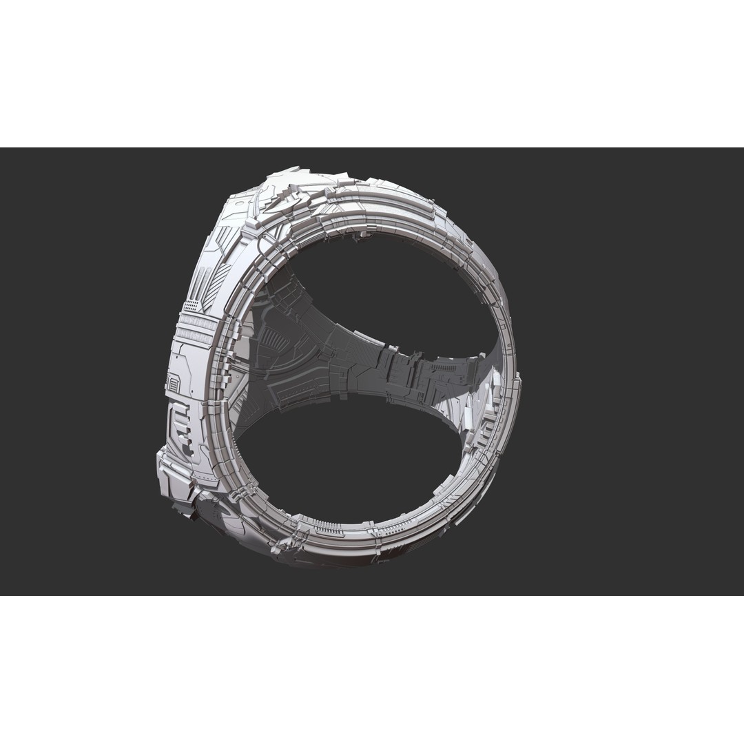Spaceship 3D Model – Sci-Fi Style Game Asset, FBX, PBR - View 19
