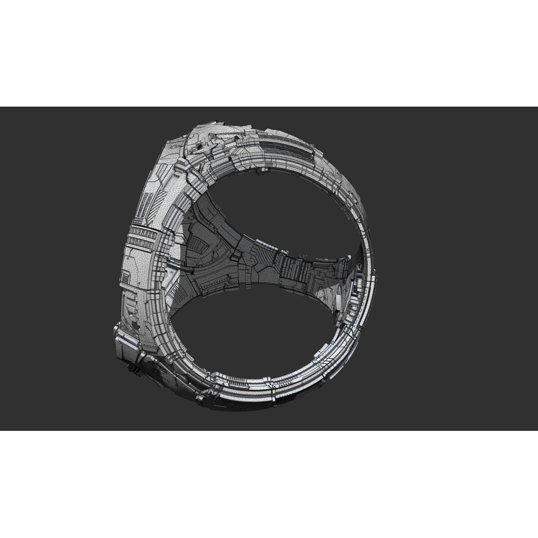 Spaceship 3D Model – Sci-Fi Style Game Asset, FBX, PBR - View 20