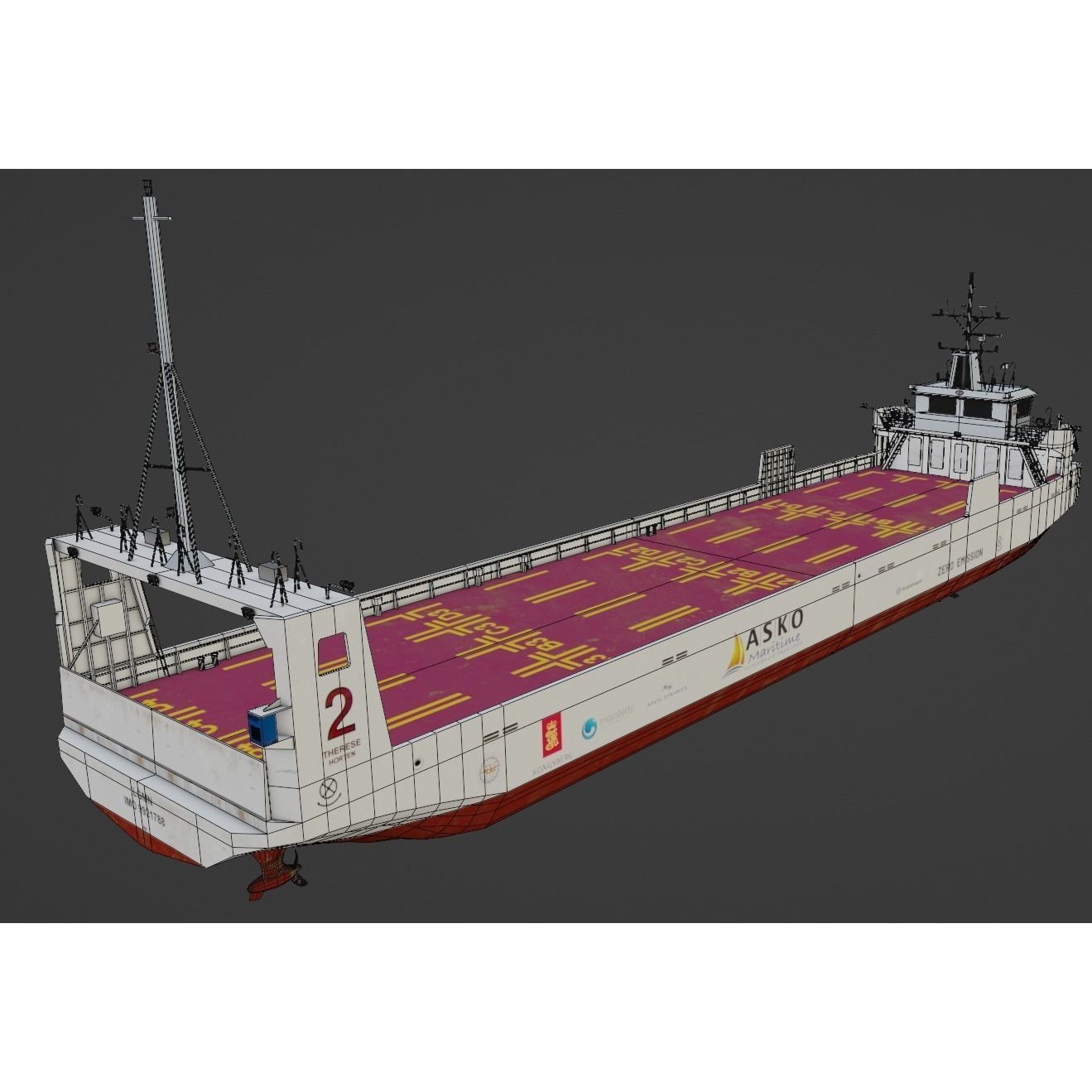 Autonomous Electric Vessels - Low-Poly 3D Model