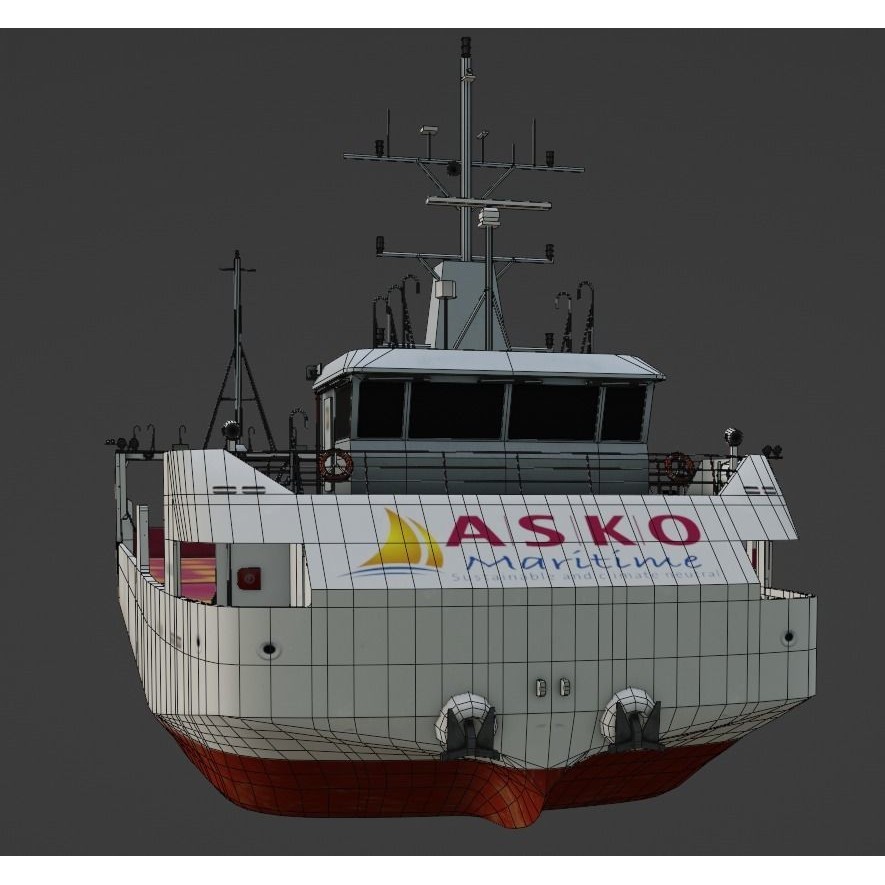 Autonomous Electric Vessels - Low-Poly 3D Model - View 10