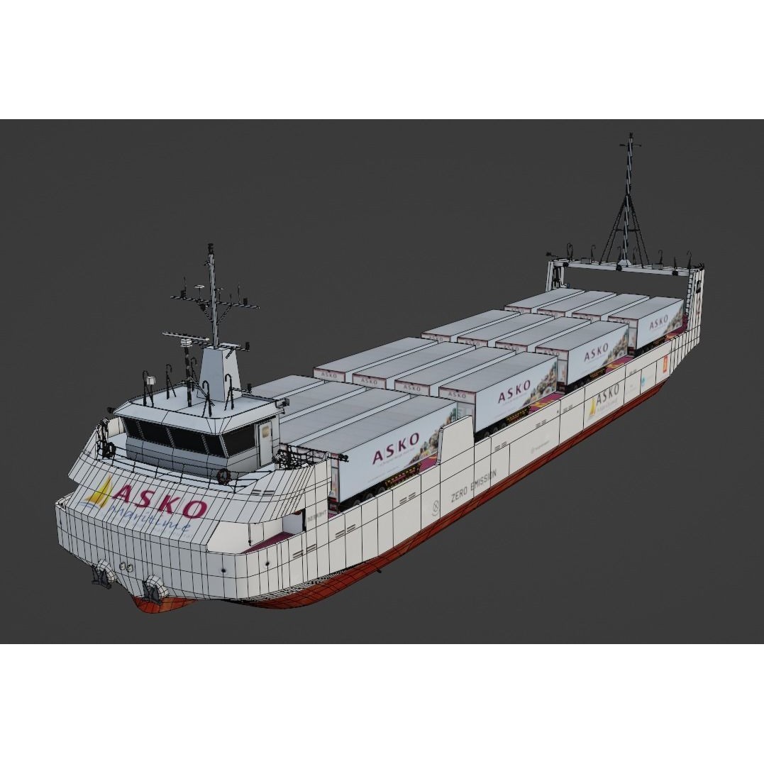 Autonomous Electric Vessels - Low-Poly 3D Model - View 11