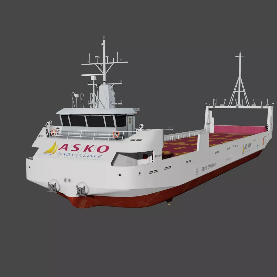 Autonomous Electric Vessels - Low-Poly 3D Model - View 2