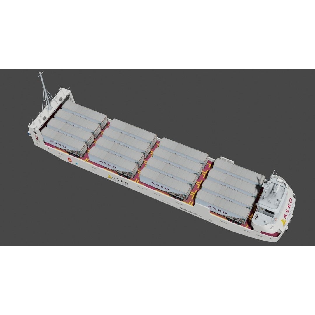 Autonomous Electric Vessels - Low-Poly 3D Model - View 8