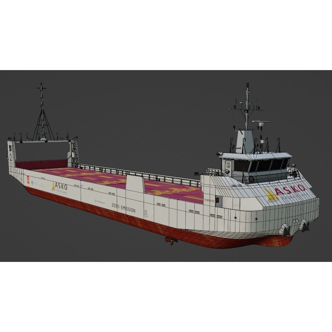 Autonomous Electric Vessels - Low-Poly 3D Model - View 9