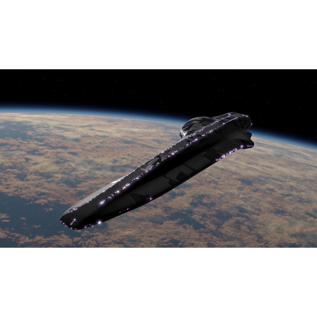 Carrier Spaceship 3D Model – Low Poly Game Ready Asset, FBX - View 3