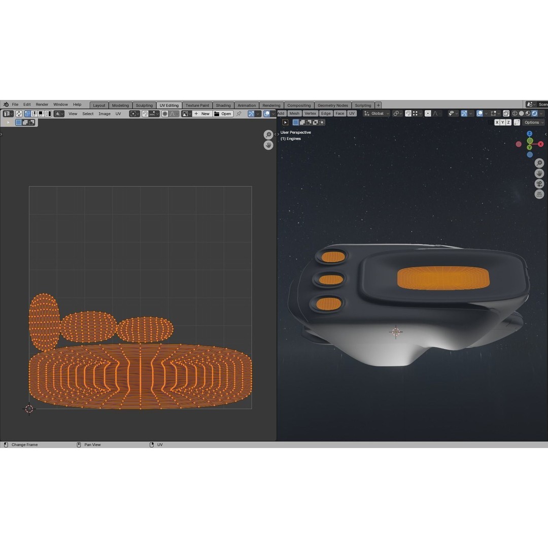 Carrier Spaceship 3D Model – Low Poly Game Ready Asset, FBX - View 39