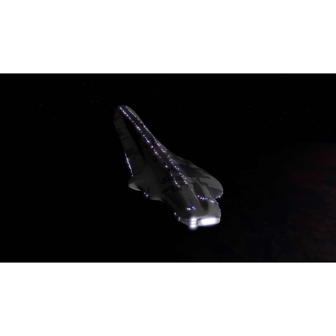 Carrier Spaceship 3D Model – Low Poly Game Ready Asset, FBX - View 6
