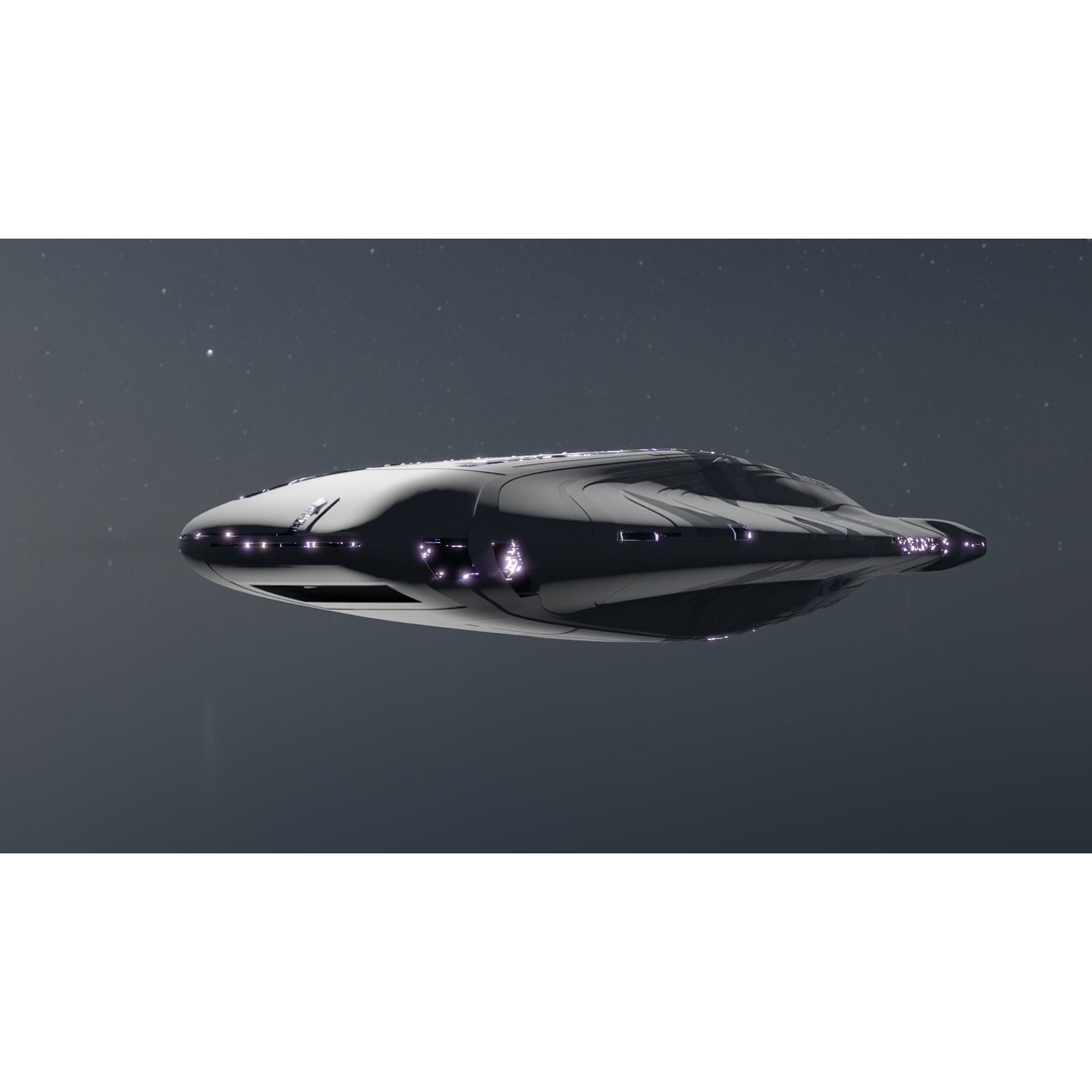 Carrier Spaceship 3D Model – Low Poly Game Ready Asset, FBX - View 7